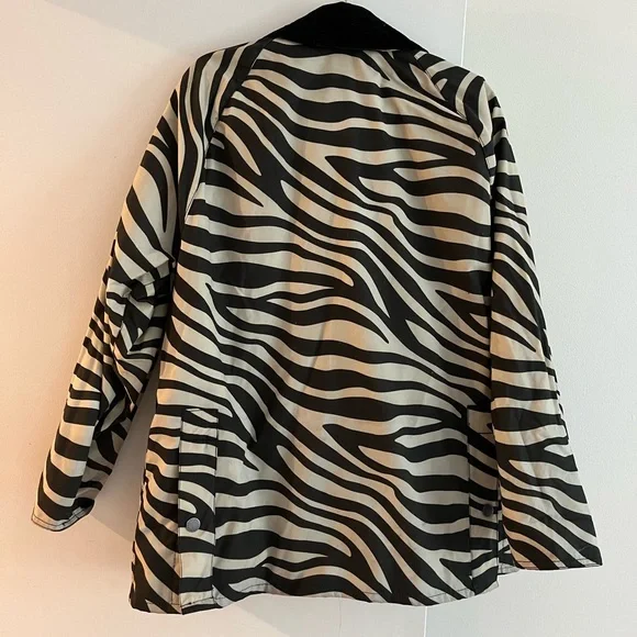 Noah x Barbour Zebra Print Bedale jacket